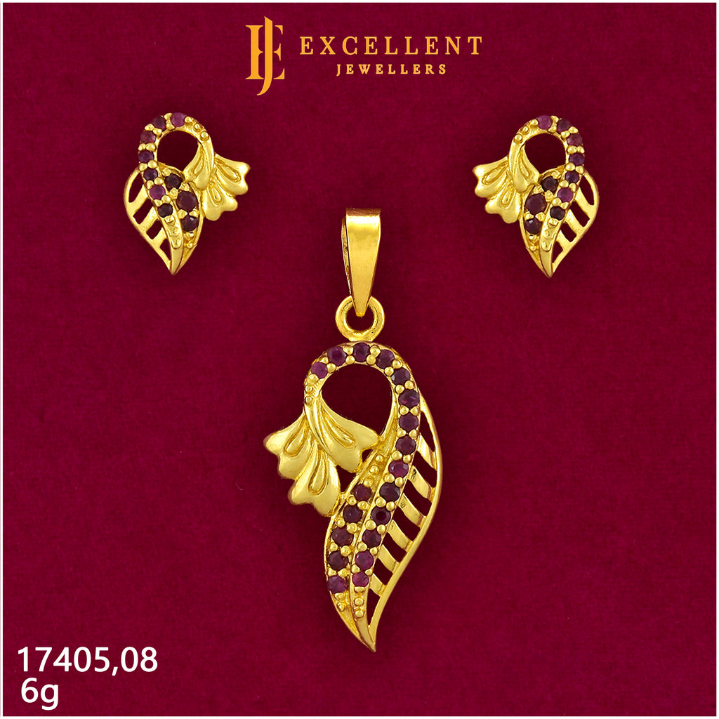Pendant With Earring - 008