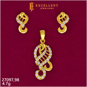 Pendant With Earring - 028